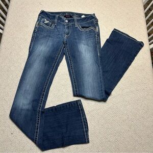 Ariat ruby 27L bootcut dark wash denim jeans long lowrise Y2K L